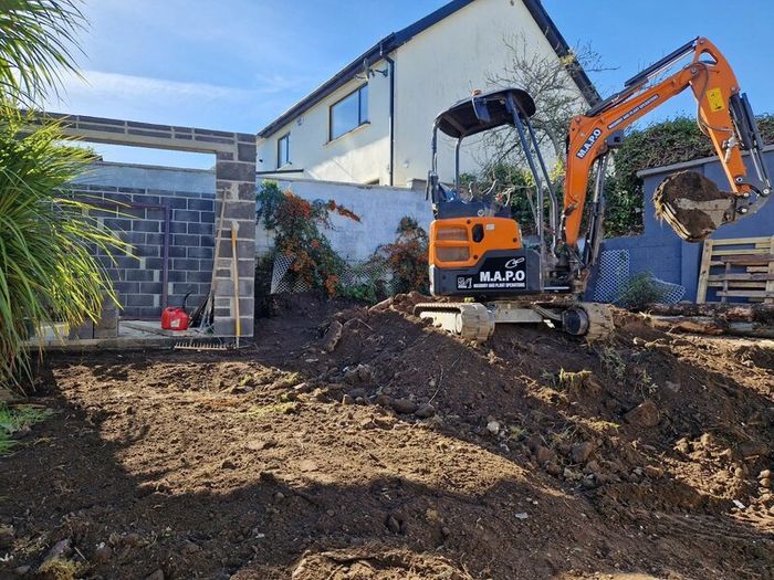 Mini digger and driver for hire/ Bricklayer