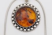 925 vintage Silver necklace baltic amber