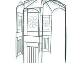Garden Arch 250 cm Dark Green