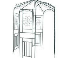 Garden Arch 250 cm Dark Green