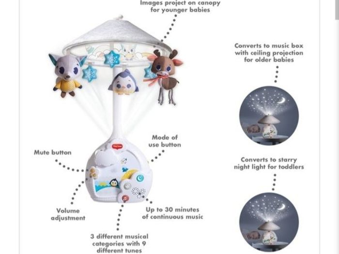 Tiny Love Magical Night 3in1 Mobile Cot Projector