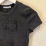 ALEXANDER WANG Logo Applique Cropped T Shirt Top Size S! Image 7
