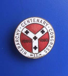 HIERARCHY CENTENARY CONGRESS 1950 (Roman Catholic) - an official centenary celebration badge showing the Congress' emblem