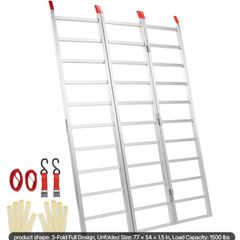 Heavy-Duty Aluminium Loading Ramp  Triple-Fold Design  700 kg Capacity