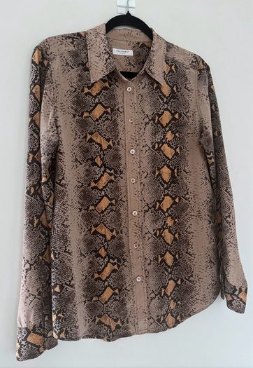 Equipment Femme Snakeskin-print silk blouse