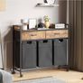 150L Laundry Hamper Baskets with wheels Image 2