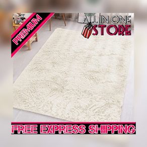 Fluffy Bedroom Rug Lounge Area Rugs Living Room Large Plush Carpet Modern Soft Shaggy Pile Faux Fur Rug for Home Cream MULTIPLE SIZES/COLOURS AVAILABLE (FREE SHIPPING)