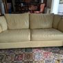 Cream leather sofa Image 5