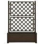 Garden Planter with Trellis 100x43x142 cm PP Mocha Image 2