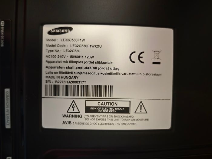Samsung 32" Full HD 1080p LCD TV
