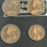 British one penny (3) & a half penny Image 4