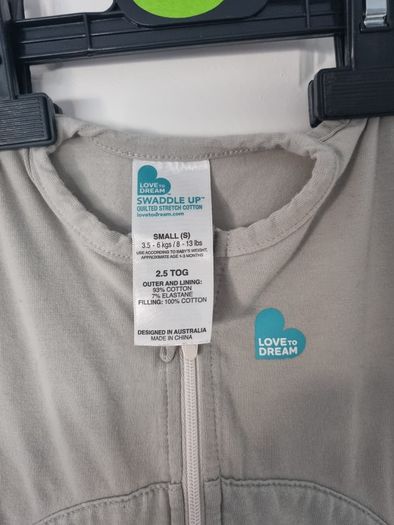 Love To Dream baby swaddle 2.5 tog small (3.5 to 6 kg)