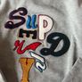 Superdry grey over sized sweater embroidery logo Image 2