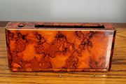 Mid-century Japanese laquered tortoiseshell desk tidy