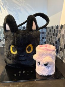Cat face bag and make up holder