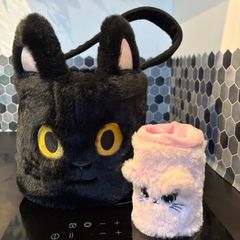 Cat face bag and make up holder