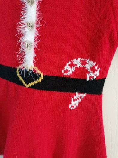 Christmas dress, hat, tights. 3-4yrs