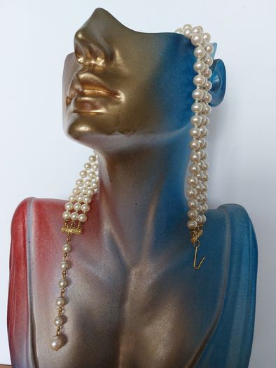 Vintage Triple Strand Pearl Choker