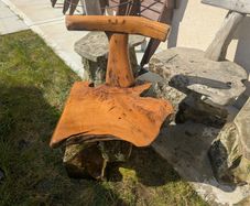 Teak root garden furniture - 4 chairs and table.