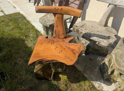 Teak root garden furniture - 4 chairs and table.