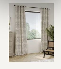 M&Sspotty cotton rich blackout eyelet curtains and cushion covers