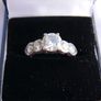 Vintage Sterling Silver Round-cut CZ Engagement Ring Size P - 3,90g Image 4