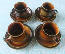 Rare Celtic Ennis pattern Coffee Cups & Saucers