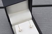 Brand New 14ct Yellow Gold Natural Solitaire Diamond Earrings