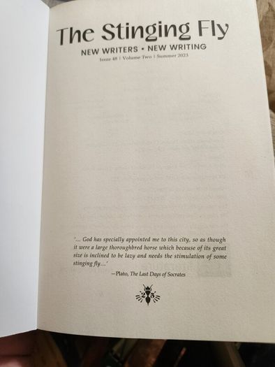 The Stinging Fly New Writings - New Writing. Issue 48 Volume 2  Summer 2023. Firt Edition  Paperback In Good Condition.