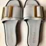 Pastel Blue Leather mule sandals Image 2