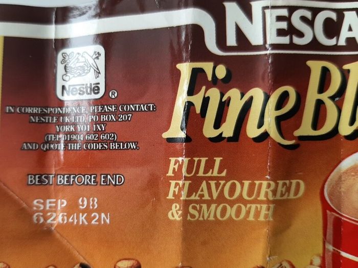 mint Nescafe call card and label nescafe