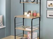 BRAND NEW Metal bookshelf multifunctional storage rack microwave oven shelf kitchen bathroom shelf household storage rack 60x40x125, 5cm