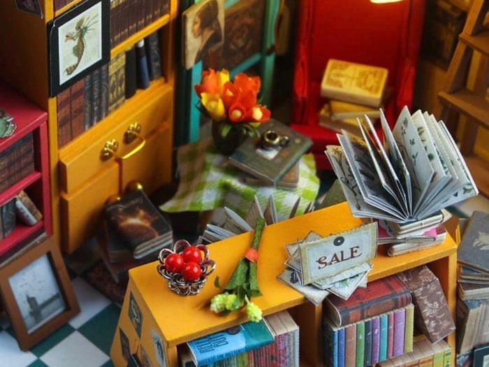 DIY Dollhouse Miniature Kit with Furniture 3D Wooden Miniature House Miniature Dolls House kit Creative Gift (FREE POSTAGE)