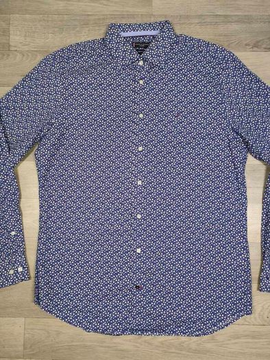 Tommy Hilfiger Floral Patterned Shirt Men's Large Tailored Fit