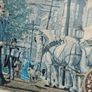 Large Vintage 1960s Pabst Blue Ribbon Framed Cardboard Advertising Showcard featuring a classic Beer horse-drawn delivery wagon Image 5