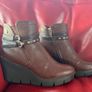 Brown Leather Ankle Boots With Wedge Size 40 (uk 7).  Spanish Brand Xti Quality Soft Leather Boots & Excellent Condition Image 5