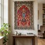 Vintage Fine Persian Qom Tree of Life Wool and Silk Image 2