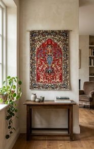 Fine Persian Qom Tree of Life Wool and Silk