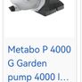 Metabo P 4000 G Garden pump 4000 l/h 46 m Image 6