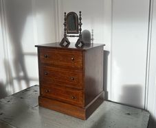 Antique Apprentice Chest & Cheval Mirror