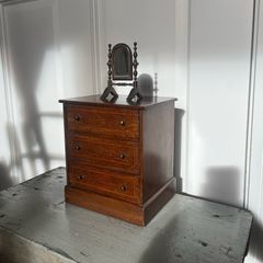 Antique Apprentice Chest & Cheval Mirror