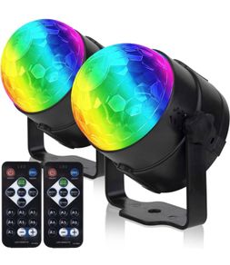 Pack of 2, Remote Control Portable Sound Activated Party Lights Indoor, USB Plug in, Dj Lighting, RBG Disco Ball, Strobe Lamp Stage Par Light for Car Room Dance Party (FREE POSTAGE)