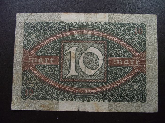Germany. Reichsbanknote. 10 Mark (6.2.1920)