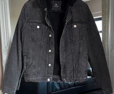 Broken Standard Sherpa Lined Black Denim Jacket M Unisex