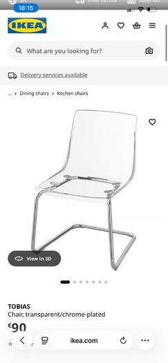 Cracked IKEA Tobias Transparent Chair