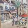 Original watercolor and ink by French artist Louis Tellier Image 2
