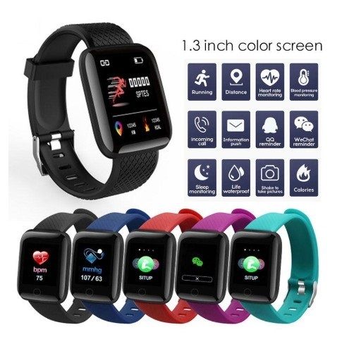 Smart Band Bracelet Colorful Screen Fitness Tracker Pedometer Heart Rate Blood Pressure Health Monitor D13 Smart Bands Wristband