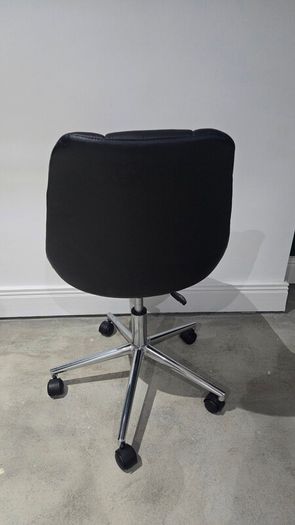 Black Faux Leather Office Chair