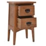 Bedside Cabinet Solid Fir Wood 40x29x68 cm Brown Image 6