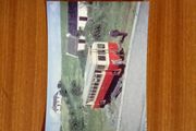 Donegal vintage railway postcard - railcar